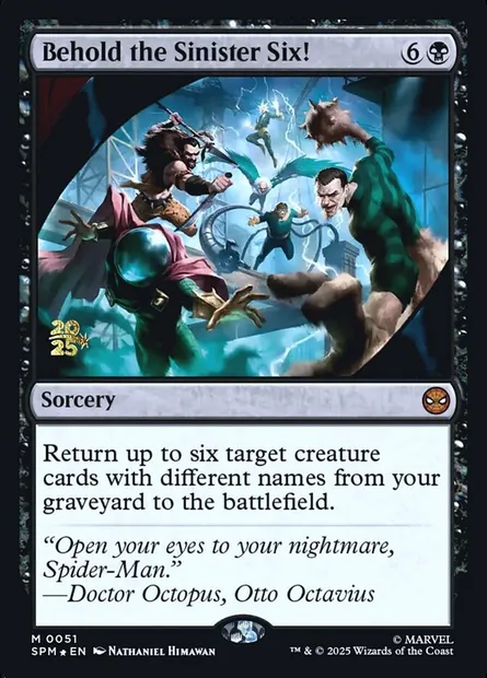 Behold the Sinister Six!, Magic card PSPM 51s — Marvel's Spider-Man Promos set