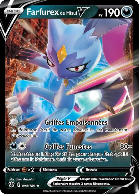 Farfurex de Hisui V, carte Pokémon ASR 094 — extension Astres Radieux