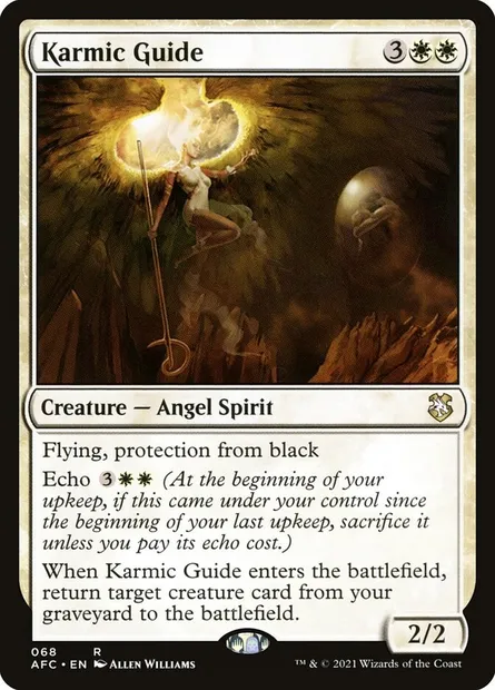 Karmic Guide, Magic card AFC 68 — Forgotten Realms Commander set
