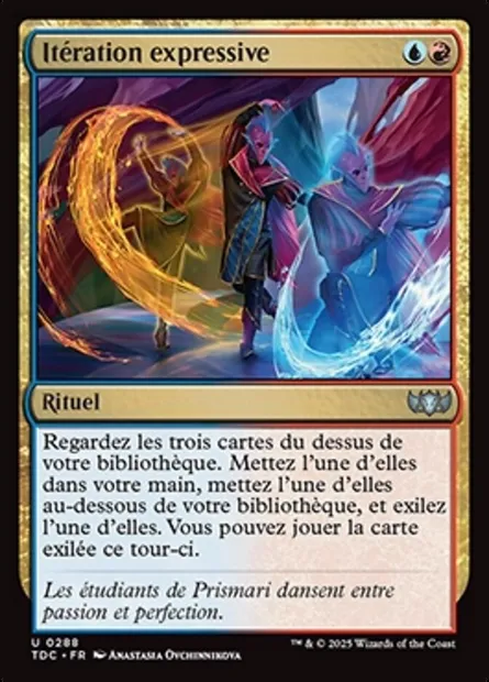 Itération expressive, carte Magic TDC 288 — extension Tarkir: Dragonstorm Commander