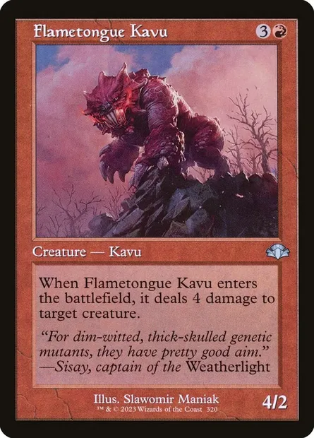 Flametongue Kavu, Magic card DMR 320 — Dominaria Remastered set