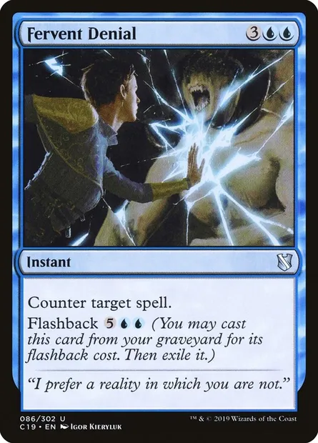 Fervent Denial, Magic card C19 86 — Commander 2019 set