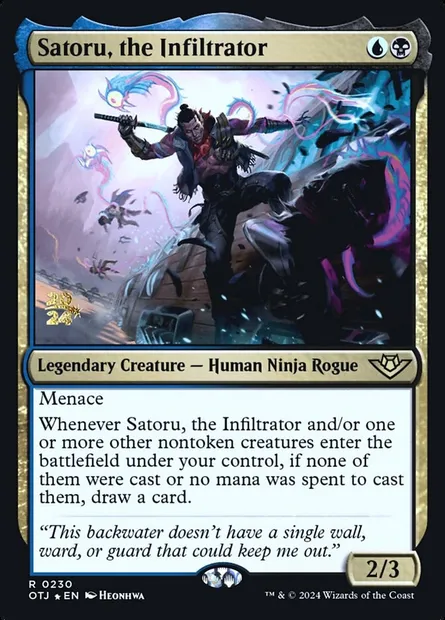 Satoru, the Infiltrator, Magic card POTJ 230s — Outlaws of Thunder Junction Promos set