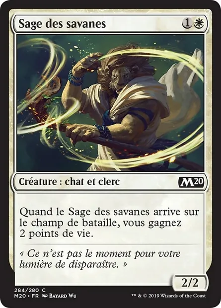 Sage des savanes, carte Magic M20 284 — extension Core Set 2020
