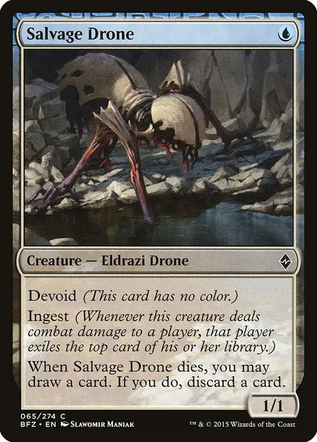 Salvage Drone, Magic card BFZ 65 — Battle for Zendikar set