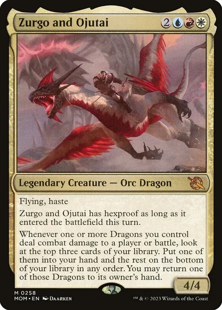 Zurgo and Ojutai, Magic card MOM 258 — March of the Machine set