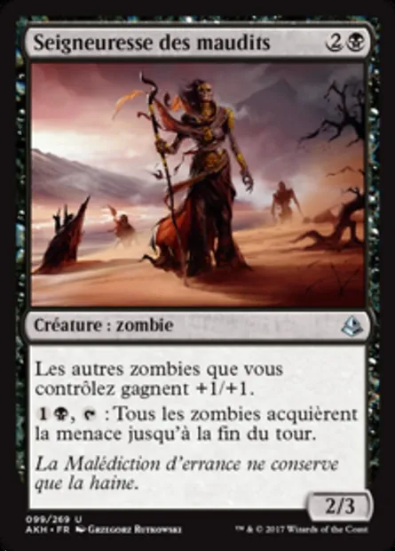 Seigneuresse des maudits, carte Magic AKH 99 — extension Amonkhet
