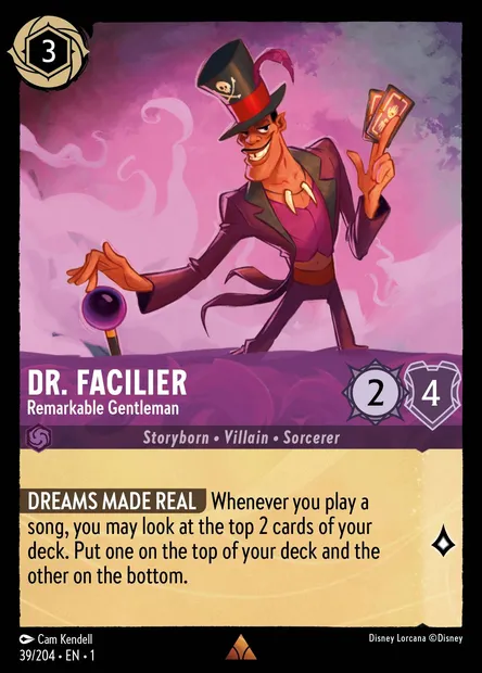 Dr. Facilier - Remarkable Gentleman, Disney Lorcana card CH1-039 — The First Chapter set