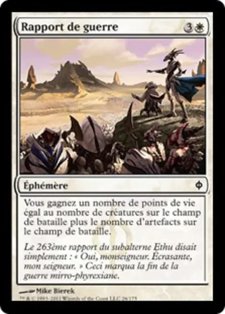 Rapport de guerre, carte Magic NPH 26 — extension La Nouvelle Phyrexia
