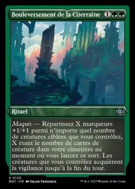 Bouleversement de la Citerraine, carte Magic MAT 125 — extension L'invasion des machines : le jour d'après