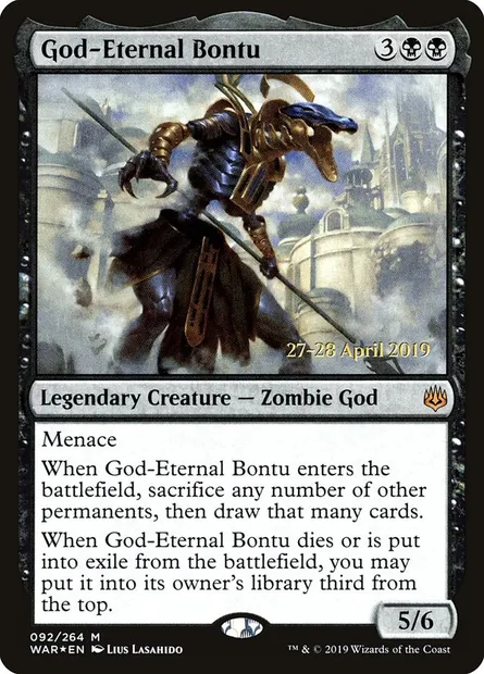 Bontu l'Éternelle-déesse, carte Magic PWAR 92s — extension War of the Spark Promos