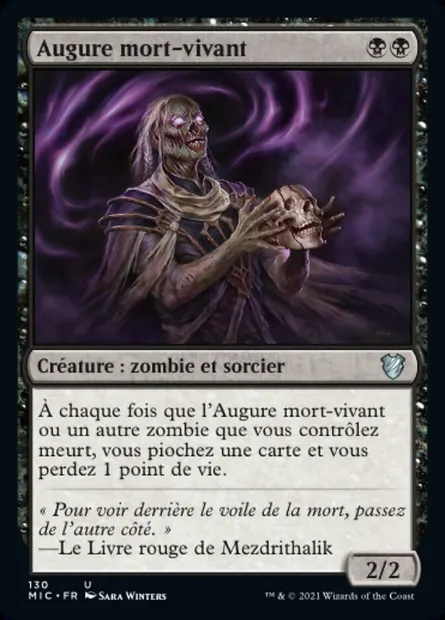 Augure mort-vivant, carte Magic MIC 130 — extension Midnight Hunt Commander