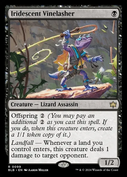 Iridescent Vinelasher, Magic card BLB 99 — Bloomburrow set