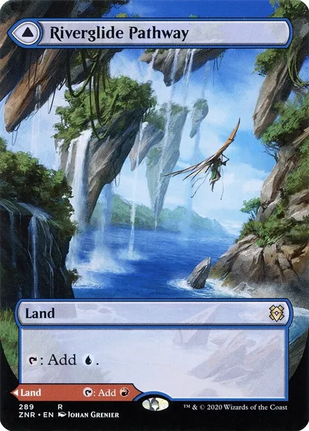Riverglide Pathway // Lavaglide Pathway, Magic card ZNR 289 — Zendikar Rising set