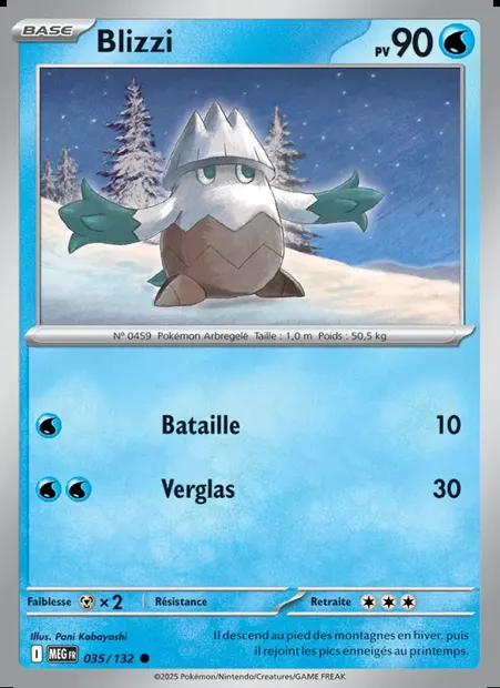 Blizzi, carte Pokémon MEG 035 — extension Méga-Évolution