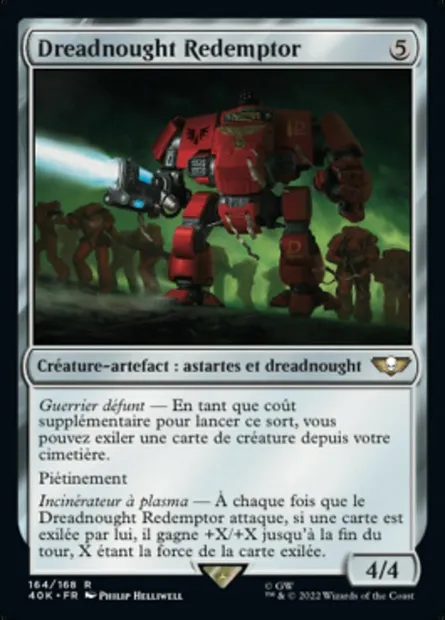 Dreadnought Redemptor, carte Magic 40K 164 — extension Warhammer 40,000 Commander