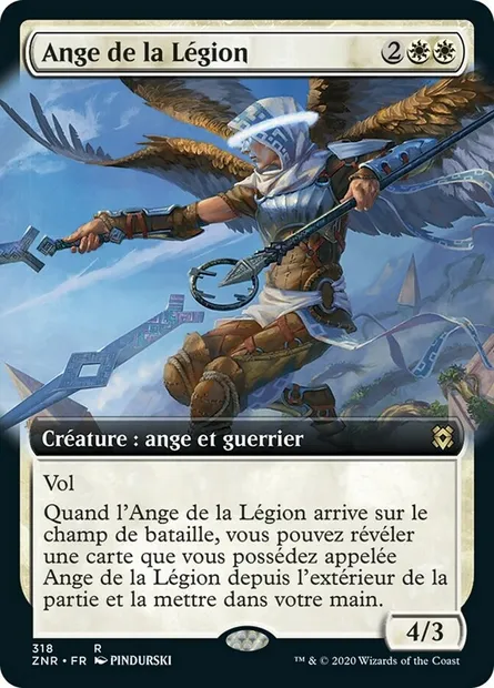 Ange de la Légion, carte Magic ZNR 318 — extension Renaissance de Zendikar