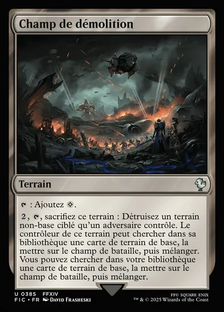 Champ de démolition, carte Magic FIC 385 — extension Final Fantasy Commander