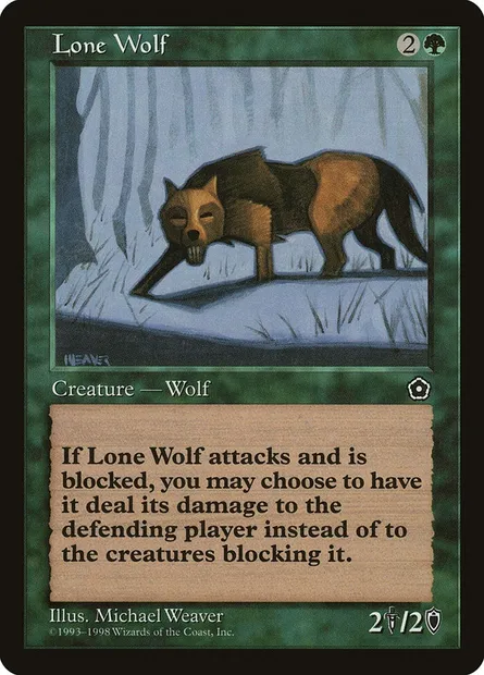 Lone Wolf, Magic card P02 131 — Portal Second Age set