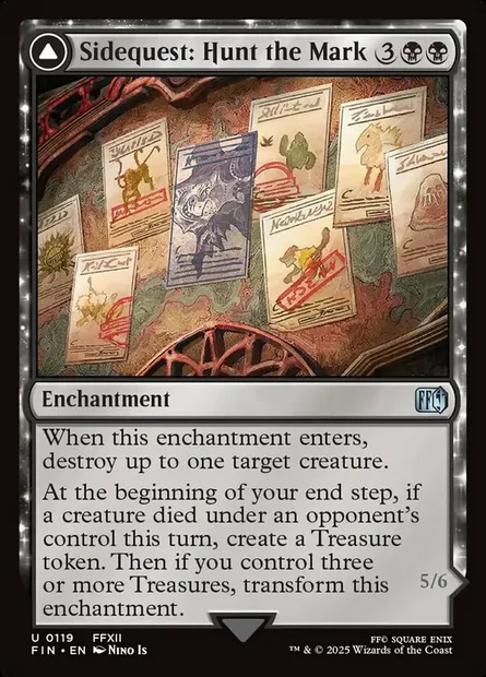 Sidequest: Hunt the Mark // Yiazmat, Ultimate Mark, Magic card FIN 119 — Final Fantasy set