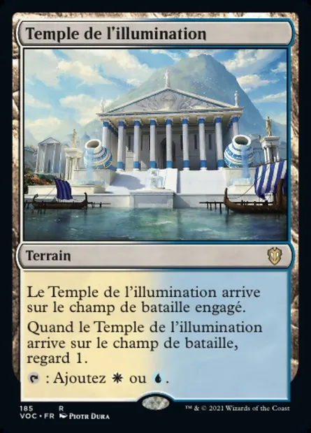 Temple de l'illumination, carte Magic VOC 185 — extension Crimson Vow Commander
