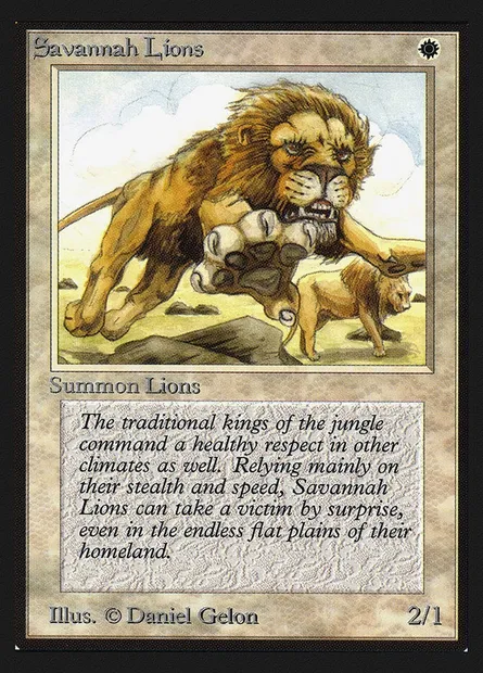 Savannah Lions, Magic card CED 39 — Collectors' Edition set