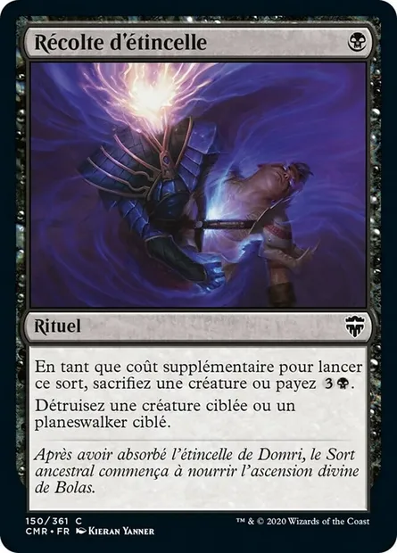 Récolte d'étincelle, carte Magic CMR 150 — extension Commander Legends