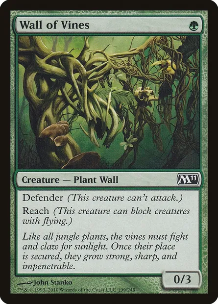Wall of Vines, Magic card M11 199 — Magic 2011 set