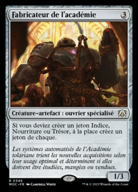 Fabricateur de l'académie, carte Magic MOC 346 — extension March of the Machine Commander