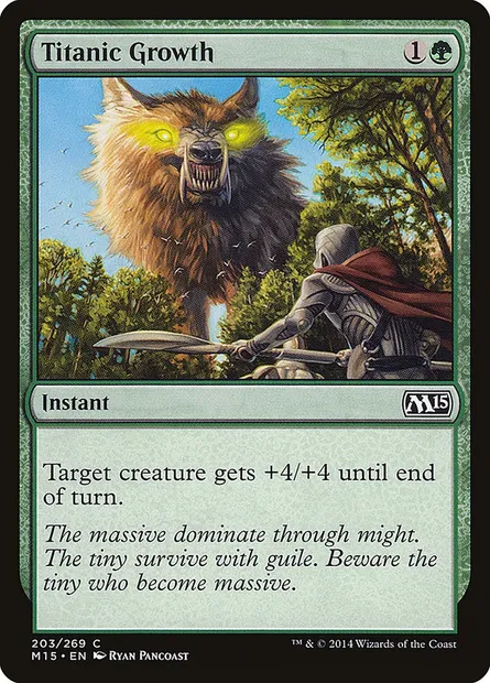 Titanic Growth, Magic card M15 203 — Magic 2015 set
