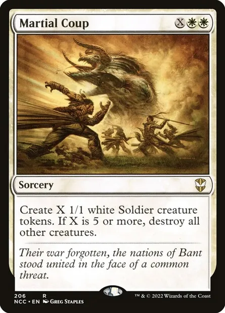 Martial Coup, Magic card NCC 206 — New Capenna Commander set