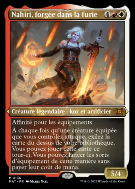 Nahiri, forgée dans la furie, carte Magic MAT 136 — extension L'invasion des machines : le jour d'après