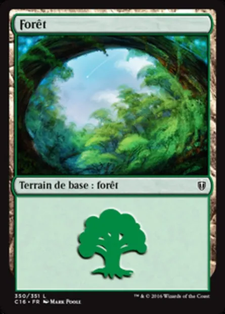 Forêt, carte Magic C16 350 — extension Commander 2016