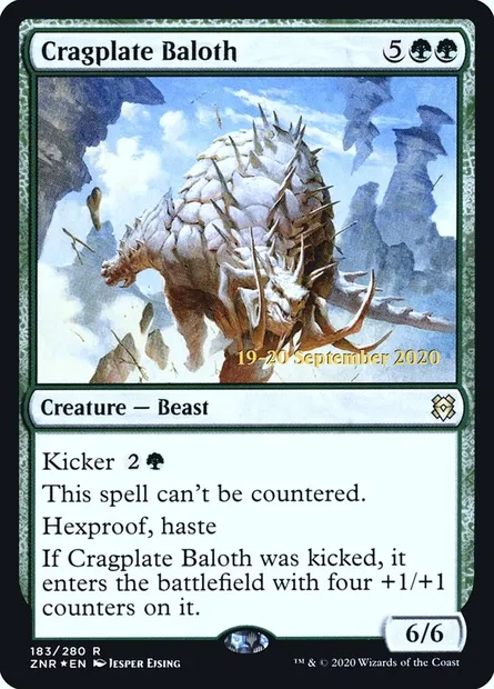 Baloth plaqueroc, carte Magic PZNR 183s — extension Zendikar Rising Promos