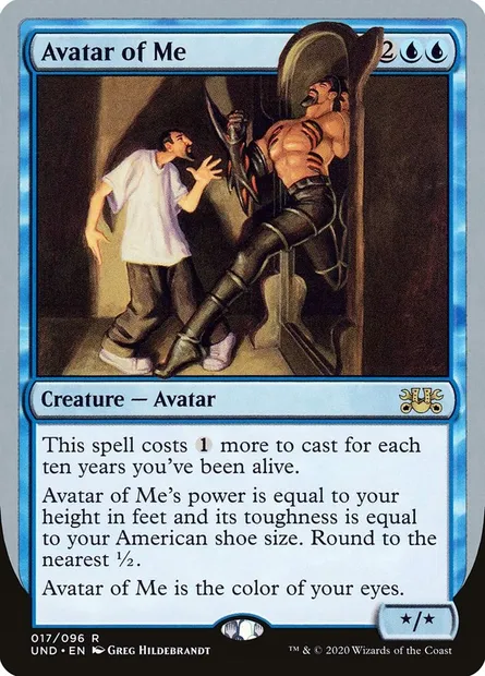 Avatar of Me, Magic card UND 17 — Unsanctioned set