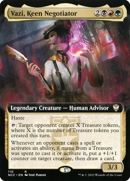 Vazi, Keen Negotiator, Magic card NCC 110 — New Capenna Commander set