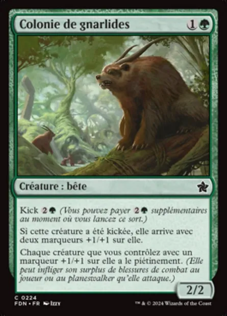 Colonie de gnarlides, carte Magic FDN 224 — extension Foundations