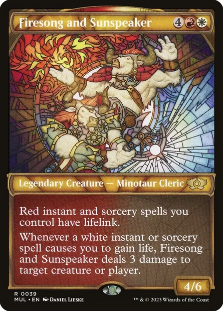 Firesong and Sunspeaker, Magic card MUL 39 — Multiverse Legends set