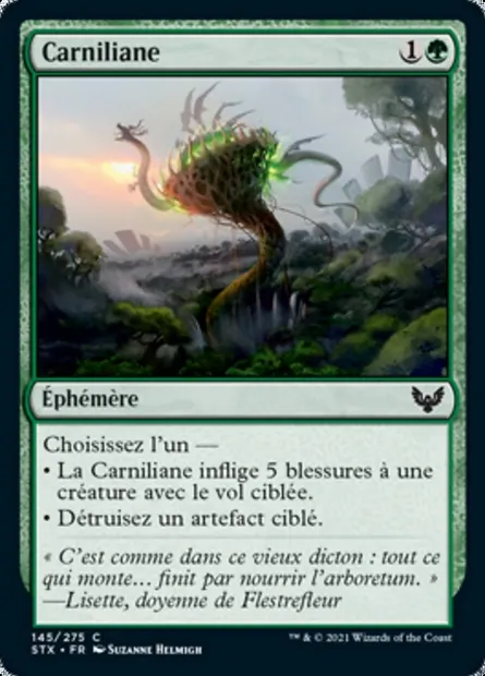 Carniliane, carte Magic STX 145 — extension Strixhaven: l'Académie des Mages