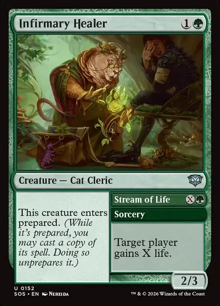 Infirmary Healer // Stream of Life, Magic card SOS 152 — Secrets of Strixhaven set