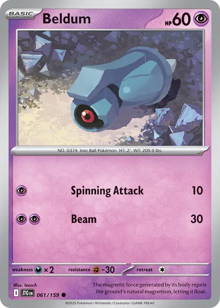 Beldum, Pokémon card JTG 061 — Journey Together set