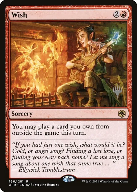 Wish, Magic card PAFR 166p — Adventures in the Forgotten Realms Promos set