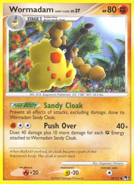 Wormadam Sandy Cloak, Pokémon card P7 10 — POP Series 7 set