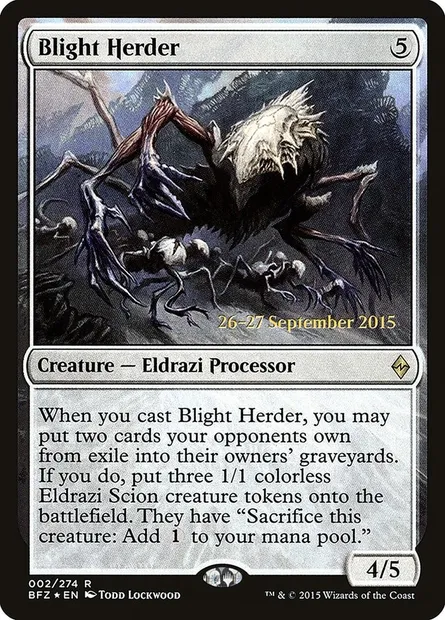 Blight Herder, Magic card PBFZ 2s — Battle for Zendikar Promos set
