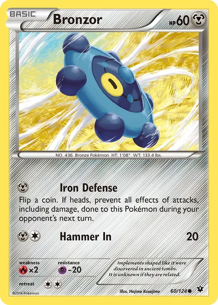 Bronzor, Pokémon card FCO 60 — Fates Collide set