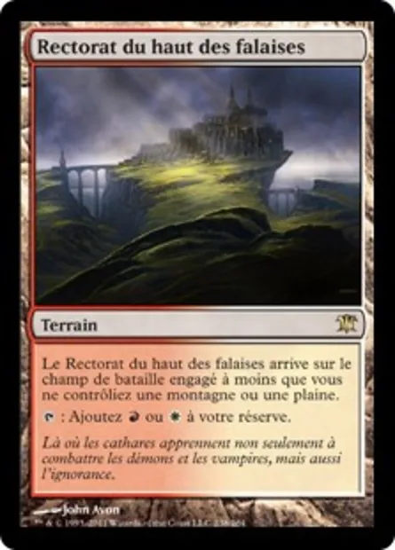 Rectorat du haut des falaises, carte Magic ISD 238 — extension Innistrad