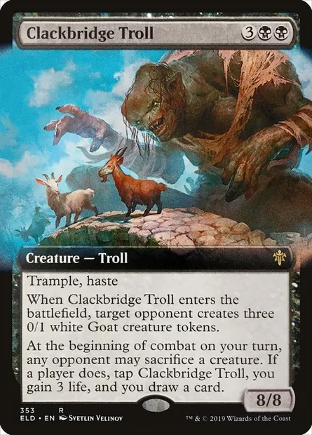 Clackbridge Troll, Magic card ELD 353 — Throne of Eldraine set