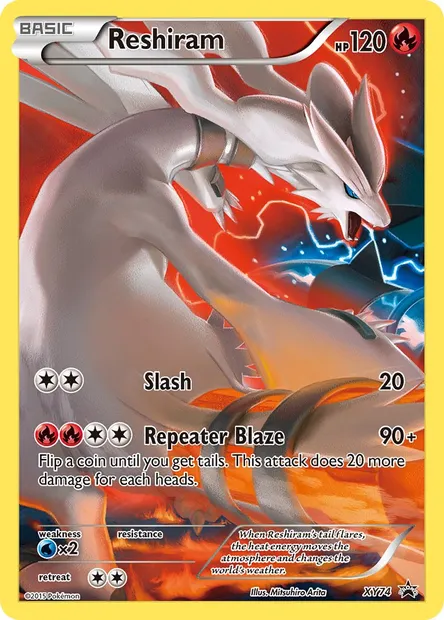 Reshiram, Pokémon card XY 74 — XY Black Star Promos set