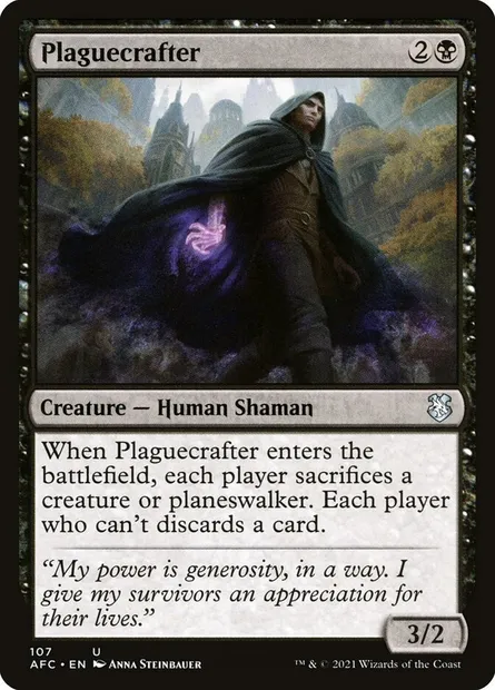 Plaguecrafter, Magic card AFC 107 — Forgotten Realms Commander set