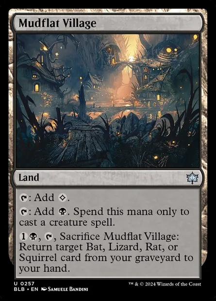 Mudflat Village, Magic card BLB 257 — Bloomburrow set